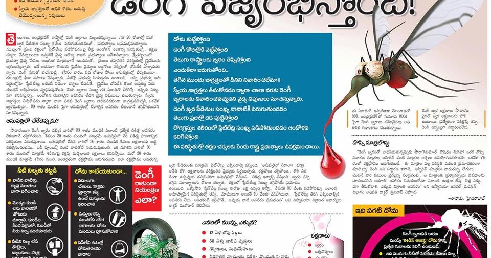 TELUGU WEB WORLD Dengue fever Also called breakbone fever A