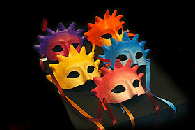 Multicolored Carnival Masks in Barcelona