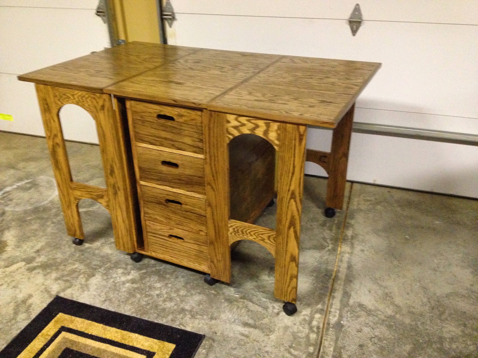 THINK MAKE LIVE LOVE HOMEMADE SEWING TABLE