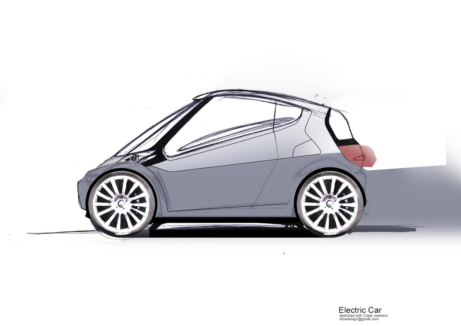 JP Motordesign Electric Car sketch (work in progress)