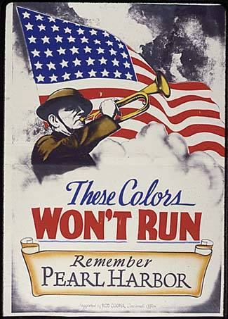 Flashback Summer: Pearl Harbor Day- old WWII 1940s propaganda poster