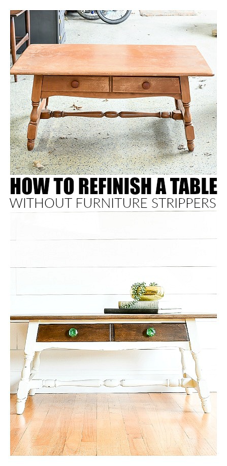 Before And After How To Refinish A Solid Wood Table Before And After How To Refinish A Solid Wood Table
