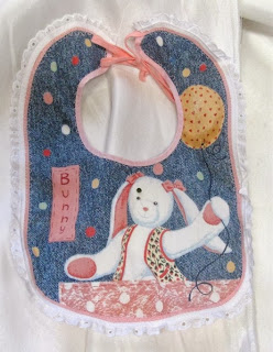 Handmade Baby Shower Gifts - Hand-sewn Bunny Baby Bib