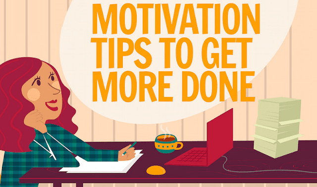 16 Simple Motivation Tips For Marketers To Get More Done - #Infographic