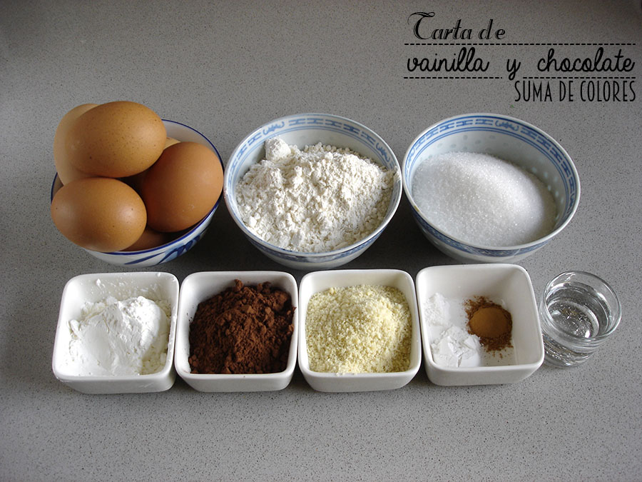 Tarta de vainilla y chocolate (Ingredientes)