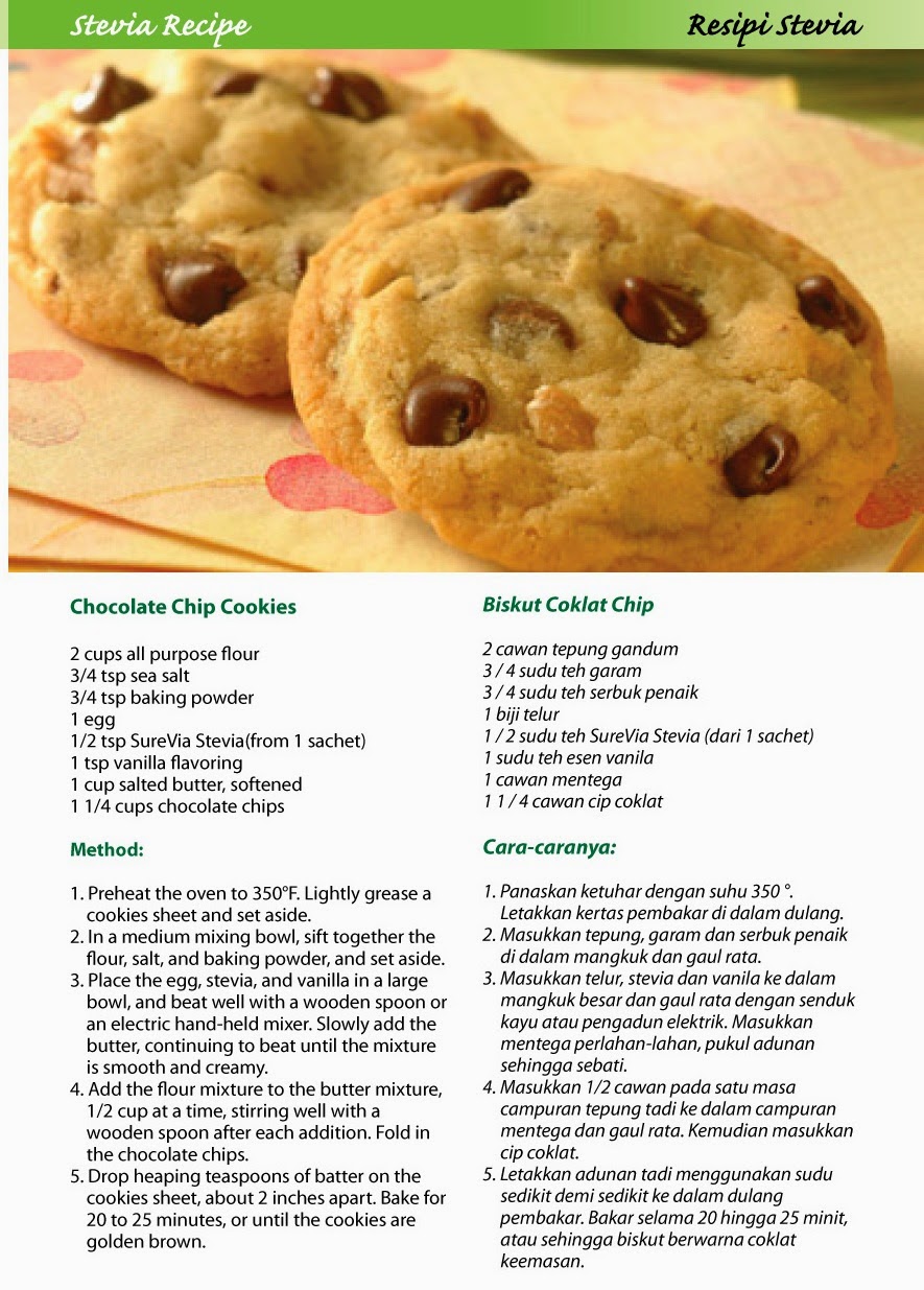 Stevia RecipeChocolate Chip Cookies