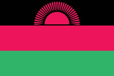 Bandera con franjas negra roja y verde