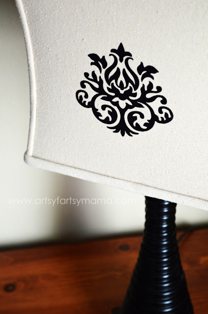 Lampshade Makeover with Cricut Iron-On