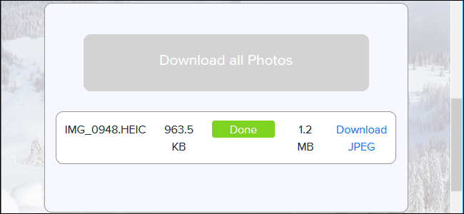 Conversione online di foto in formato HEIC 