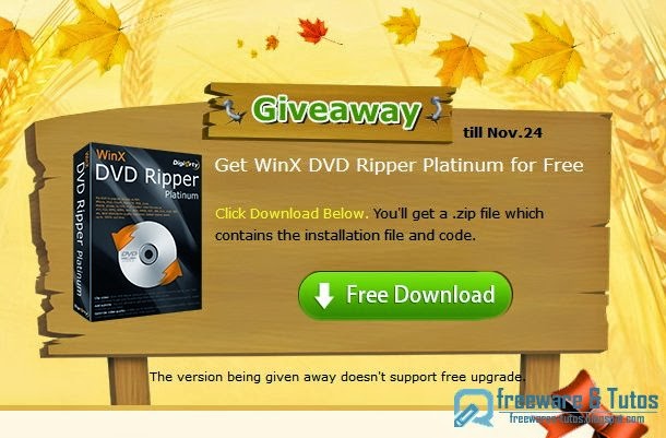 Offre promotionnelle : WinX DVD Ripper Platinum gratuit pendant 4 jours !