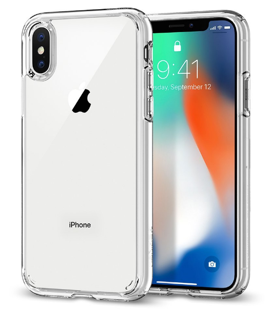 Spigen Ultra Hybrid iPhone X Case with Air Cushion Technology and Hybrid Drop Protection for