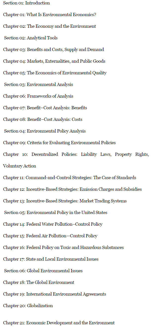 Free Online Pdf Books Environmental Economics 7th Edition