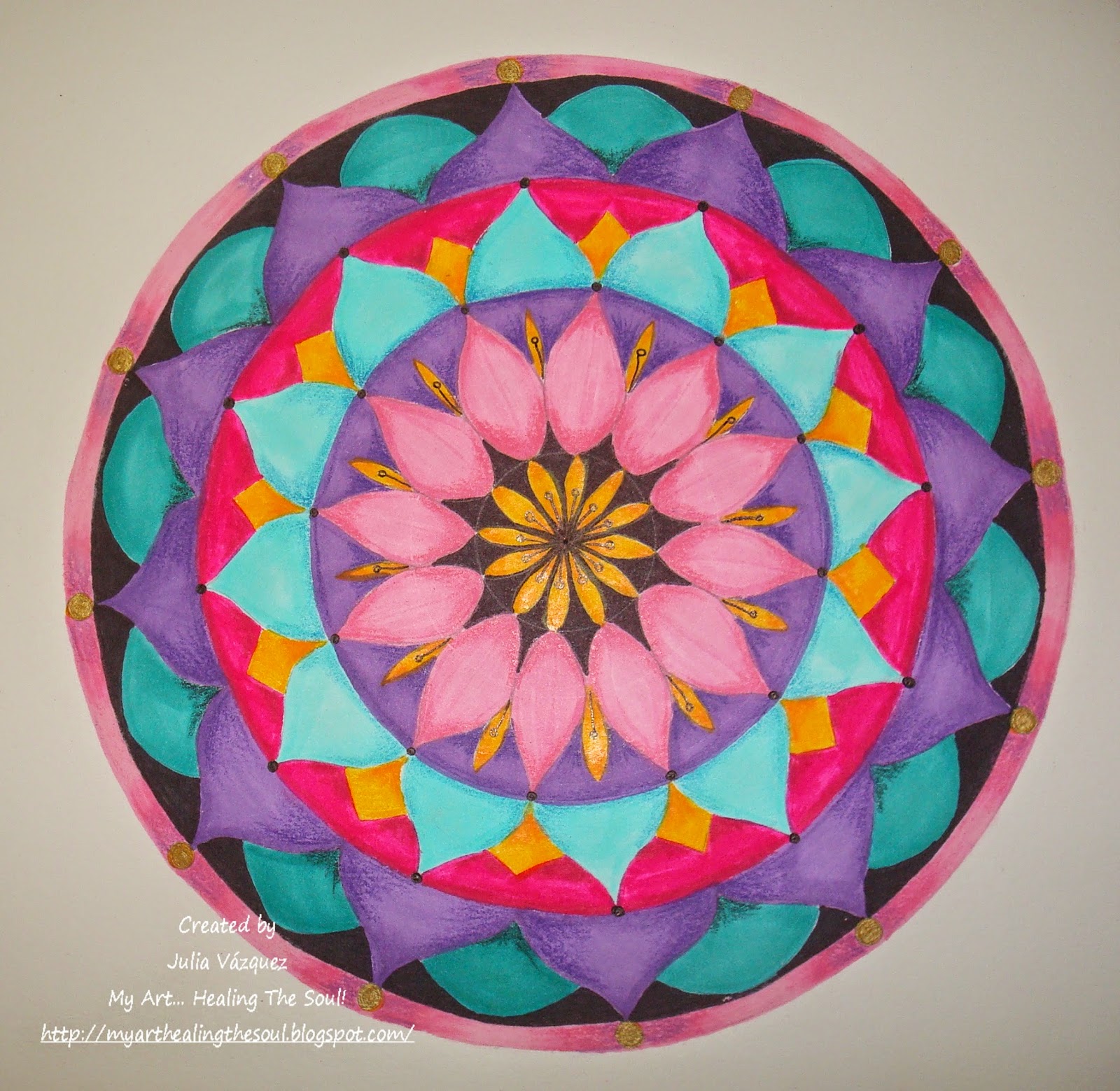 My Art... Healing the Soul!: Mandalas with Julie Gibbons! - Day 2