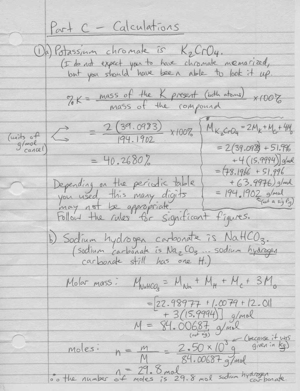 Eleventh grade Chemistry Lessonplans, homework, quizzes