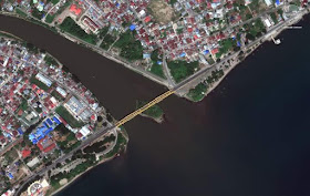 Foto Penampakan Satelit Jembatan Kuning Palu Sebelum Gempa Tsunami 2018 