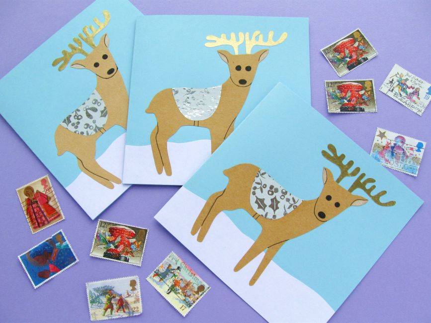 Bugs and Fishes by Lupin How To Reindeer Christmas Card Tutorial
