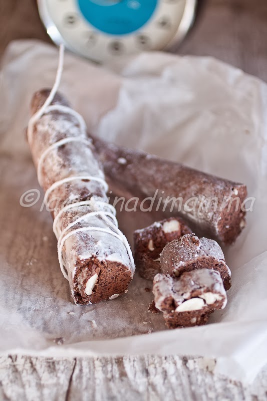 salame di cioccolato morbidissimo...che non vedevo l'ora di provare per il 100% gluten free ( fri)day