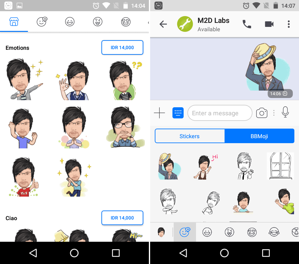 Cara Membuat Emoji dengan Wajah Sendiri di Android BBMoji