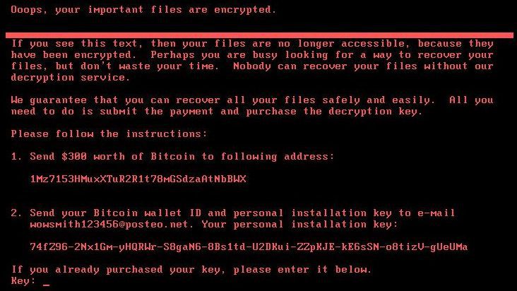 ransomware Petya/NotPetya