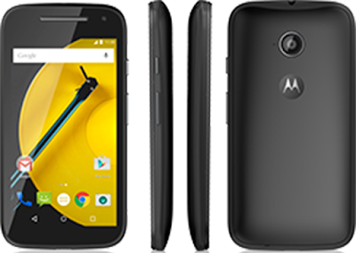 Spesifikasi Motorola Moto E Spesifikasi Motorola Moto E Dibagian kamera, Motorola Moto E menggandeng kamera 5 MP, tanpa kamera depan. Fasilitas lain yang dihadirkan oleh ponsel pintar ini di antaranya Wifi, Bluetooth dan koneksi selular 3G. Untuk sistem operasi, smartphone berdimensi 124,8 x 64,8 x 12,3 mm dan berat 1490 gram ini menjalankan Android 4,4 KitKat. Hal menarik lain, Moto E dikabarkan nantinya bakal mendapatkan pembaharuan software sistem operasi. Kapasistas daya baterainya berada di angka 1980mAh. Bukan hanya itu saja, pilihan warnanya pun trendy dan beragam, ada hitam, tosca, dan lemon. Motorola E baru saja diluncurkan untuk pasar India, UK, Brazil. Perangkat terbaru motorola ini dilepas dengan harga $120 USD atau setara dengan Rp 1,3 juta-an. Mari berharap Motorola Moto E bisa hadir di Indonesia untuk mengobati kekecewaan penggemar Motorola yang sudah terlalu lama menanti kehadiran Moto G yang tak kunjung dihadirkan secara resmi di tanah air. Memakai CPU Qualcomm® Snapdragon™ 200 with 1.2GHz dual-core A7 CPU. Dan dibantu dari sisi grafis yang dibekali Adreno 302 400MHz single-core GPU mampu bekerja dengan baik untuk memainkan game HD dan multitalking yang anda lakukan dalam membuka aplikasi. Dibekali 1GB Ram dan memori internal 4GB dengan maksimal