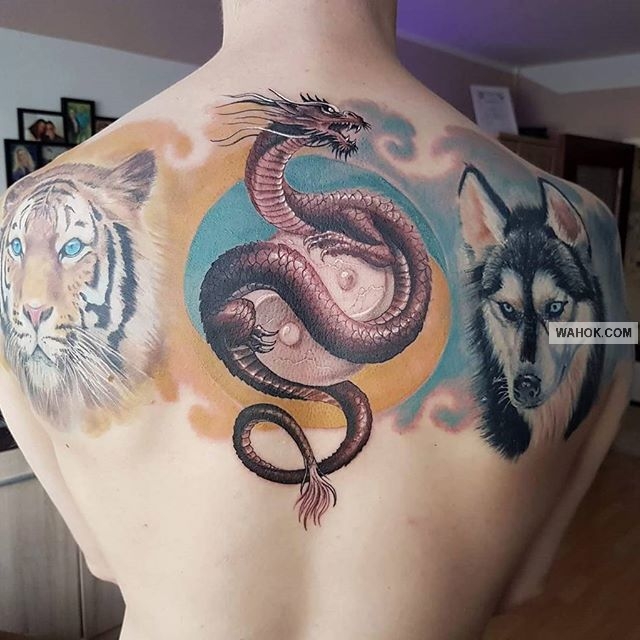 50 Gambar Tato Naga 3D Sering Dipakai Yakuza Jepang, Desain ini Untuk