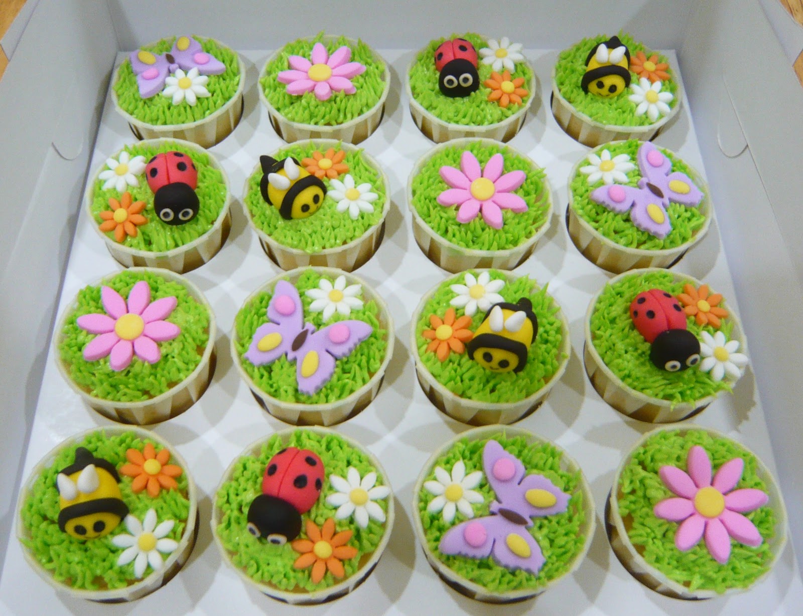 Jenn Cupcakes & Muffins Garden Theme Cupcakes