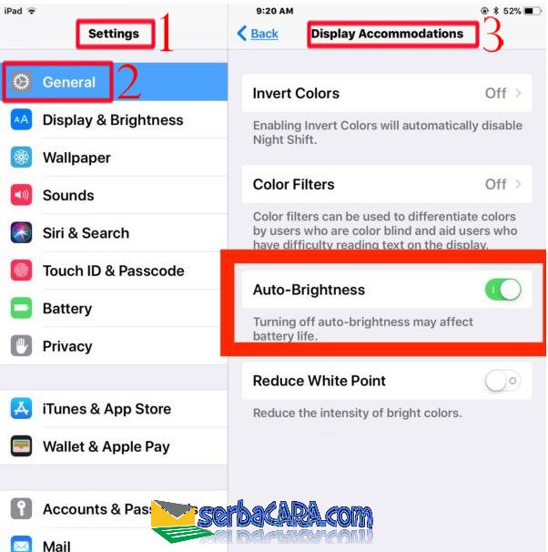 Cara Me Nonaktifkan Atau Aktifkan Kecerahan Otomatis Di Ios 11 Untuk Iphone Dan Ipad Serbacara Com Technology For Business
