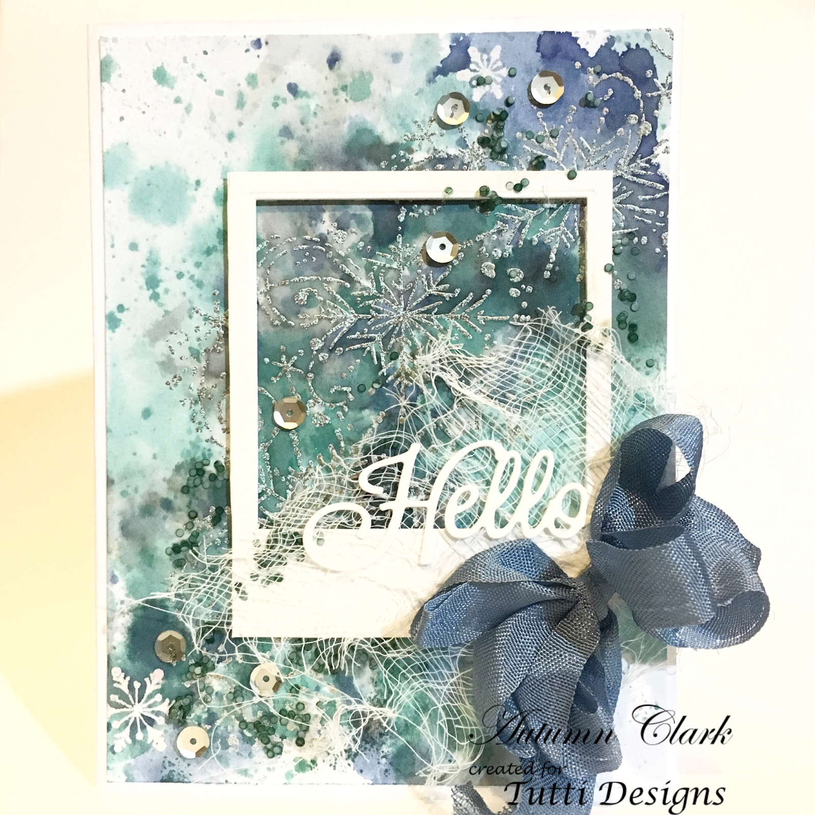 SewPaperPaint A Snowy Hello Polaroid Frame DIY
