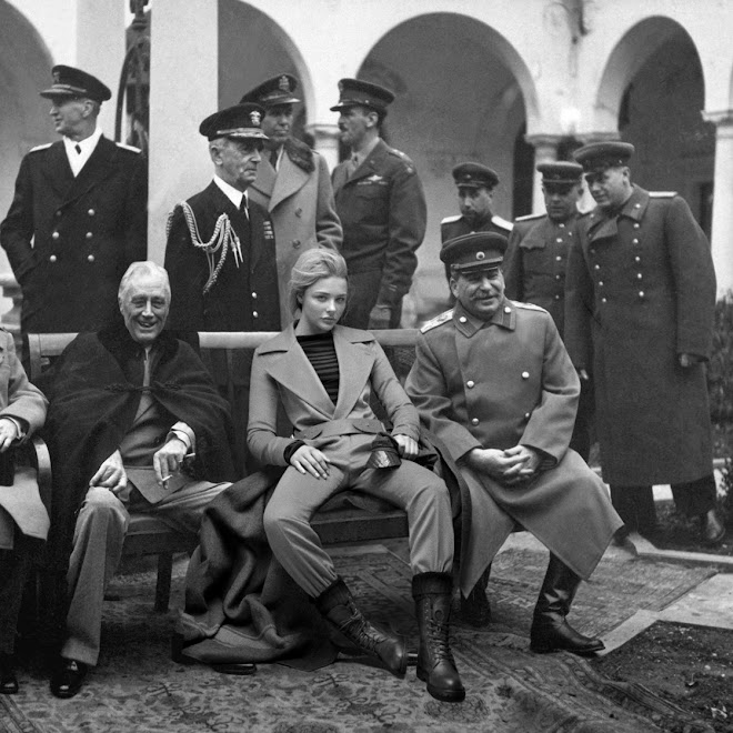 Photo : クロエ・モレッツちゃんとチャーチル首相とルーズベルト大統領に、スターリン書記長 ! !
