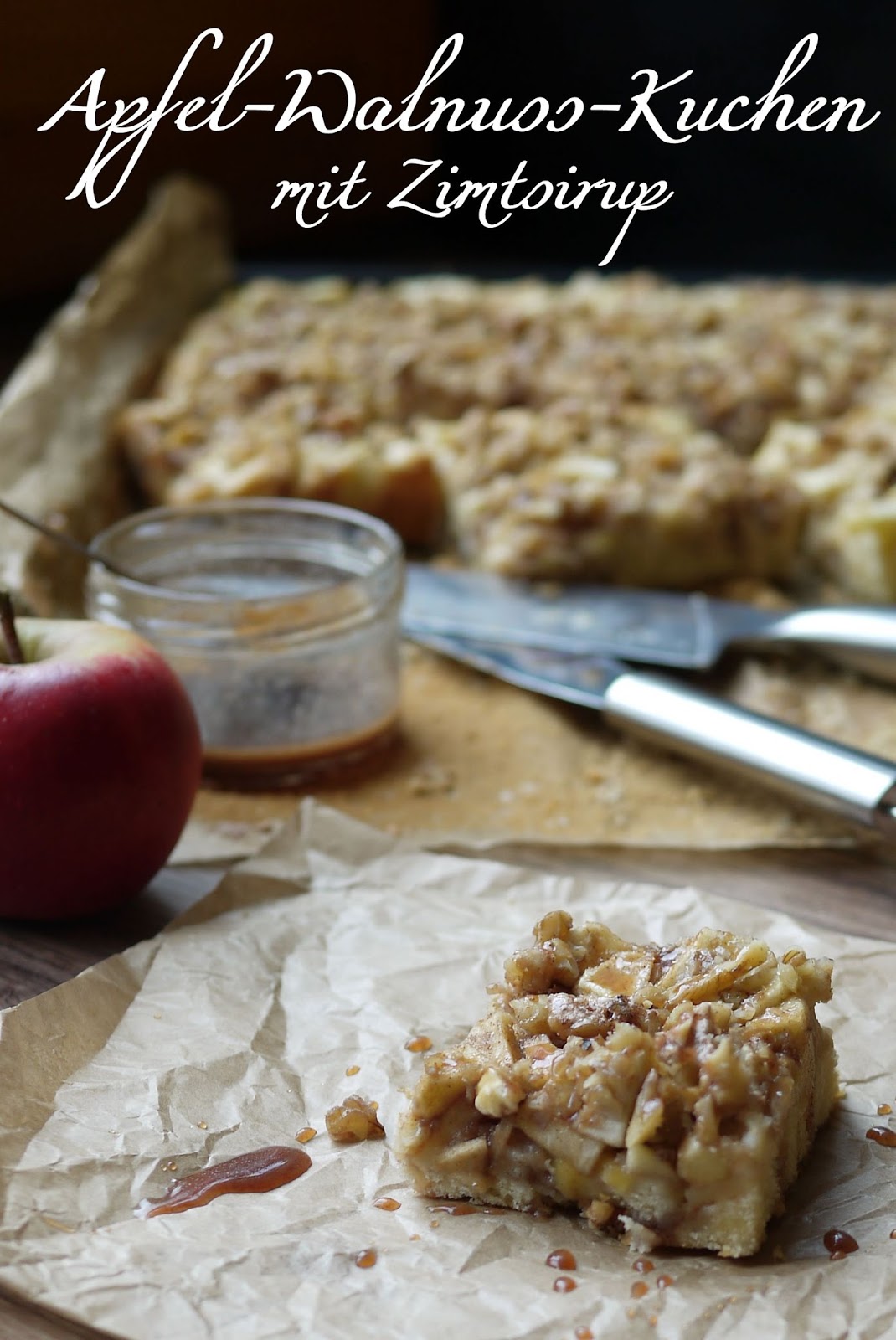 Experimente aus meiner Küche: Apfel-Walnuss-Kuchen mit Zimtsirup