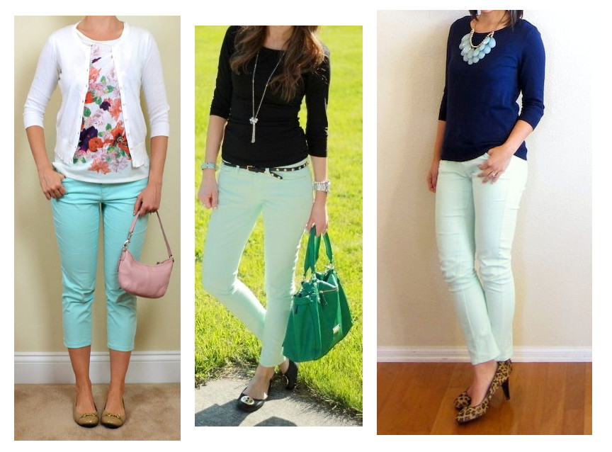 How to Style Mint Pants - The Blondissima