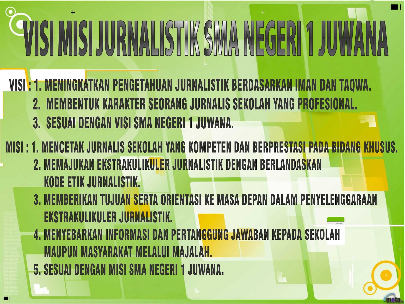 Jurnalistik Smanju Visi Misi Jurnalistik Sma Negeri 1 Juwana