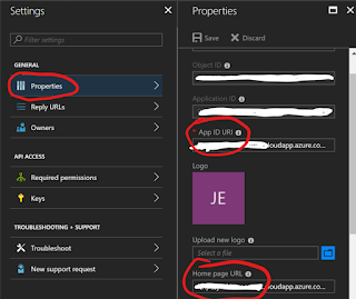 Configuring Azure AD App ID and Home Page URL for Jenkins Service Account