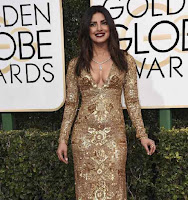 priyanka chopra cleavage show photos at golden globe awards 2017%2B%252810%2529