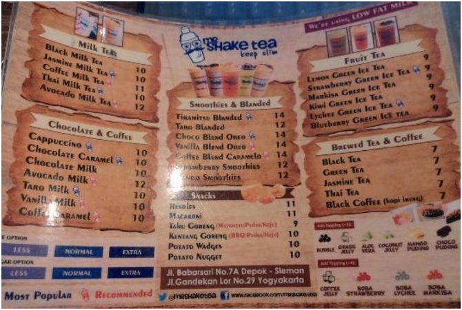 Area Kuliner: Mr.Shake Tea, Minuman Bubble Tea Yang Nikmat