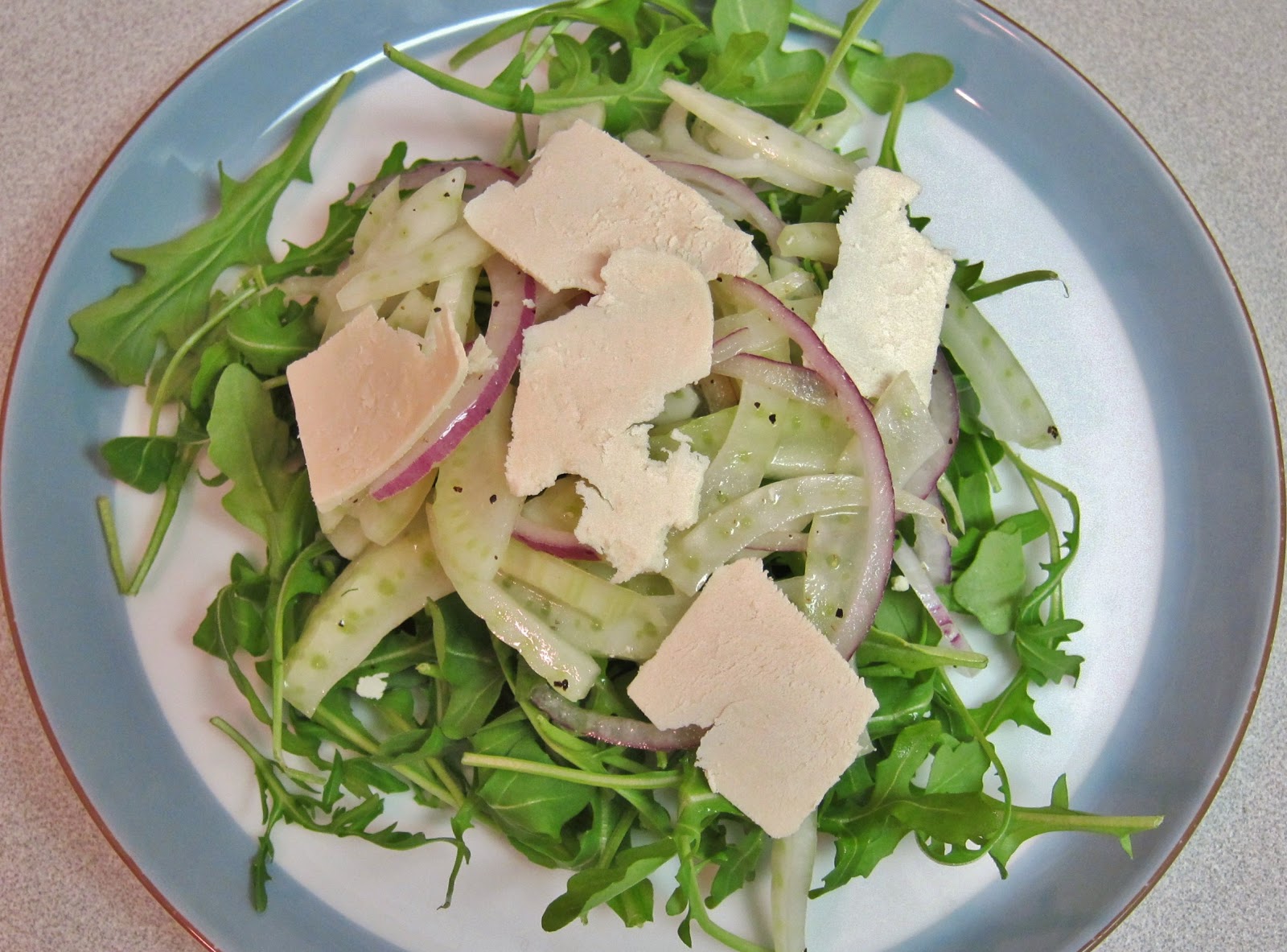 The Vegan Chronicle Arugula, Fennel, and Cheese Salad