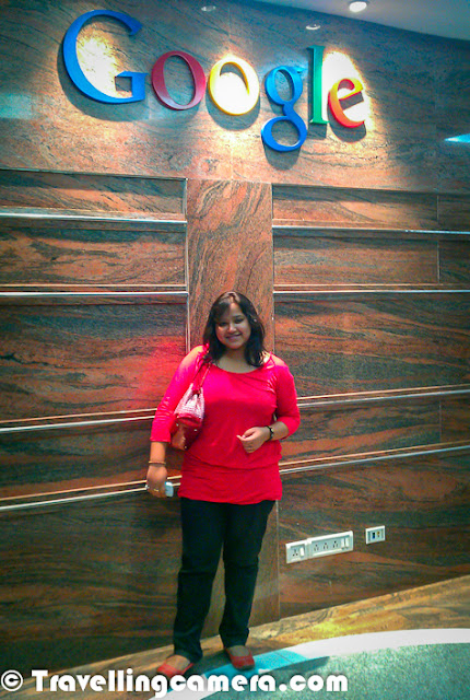 Few days back Youtube group of Google organized a Blogger's meet at Gurgaon and this Photo Journey shares some of the moments of this meet. So let's check out about Youtube Blogger Meet at Google Gurgaon and know what all happened during those 3 hrs...Event was planned to start at 3:00pm and I started from Noida at 1:15pm. Priyanka met at Rajiv Chowk and we reached the venue at right time after some discussions about Indian Blogger Meet & our team 'Delhi Sutras'. Google office is in DLF Cyber-City, so we took Metro till Dronacharya station and Auto from that point. After reaching Google office in Cyber-City, it was time for registration. After impressive registration process, everyone moved to a hall surrounded by corners/stalls of different types of snacks and drinks... After quick drinks session, meet started...As heard, Google office was very impressive. Google has not an independent space in Gurgaon and there is one floor with Google. Overall environment was quite cheerful...Few folks from Youtube Team started a presentation about Youtube and opportunities for Bloggers to try out another medium of expression. Sessions were quite interactive and there were few folks who were already having some Youtube channelsMain idea was to introduce Youtube Partner Program to the bloggers and to highlight the fact about monetizing digital content on Youtube. Overall talks were quite optimistic, but in reality people were quite apprehensive.Youtube team also shared some of the interesting channels who are started by some individuals and have been able to establish their own brands.Again there was a coffee break and it was another opportunity for folks to try various snacks options...Costa Counter inside Google Gurgaon Office, and there was good range of options available for free :) ... In fact, for Google employees as well Fruits counter at Google Gurgaon Office Aabha and Priyanka, members of Delhi-Sutras team of IBL (Indian Blogger LeaguePeople were too busy with snacks even when break time passed. Finally organizers needed to call everyone to come back and resume furtherMany bloggers were taking notes seriously and I am sure that probably everyone in the room would give a shot on Video-blogging at Youtube.