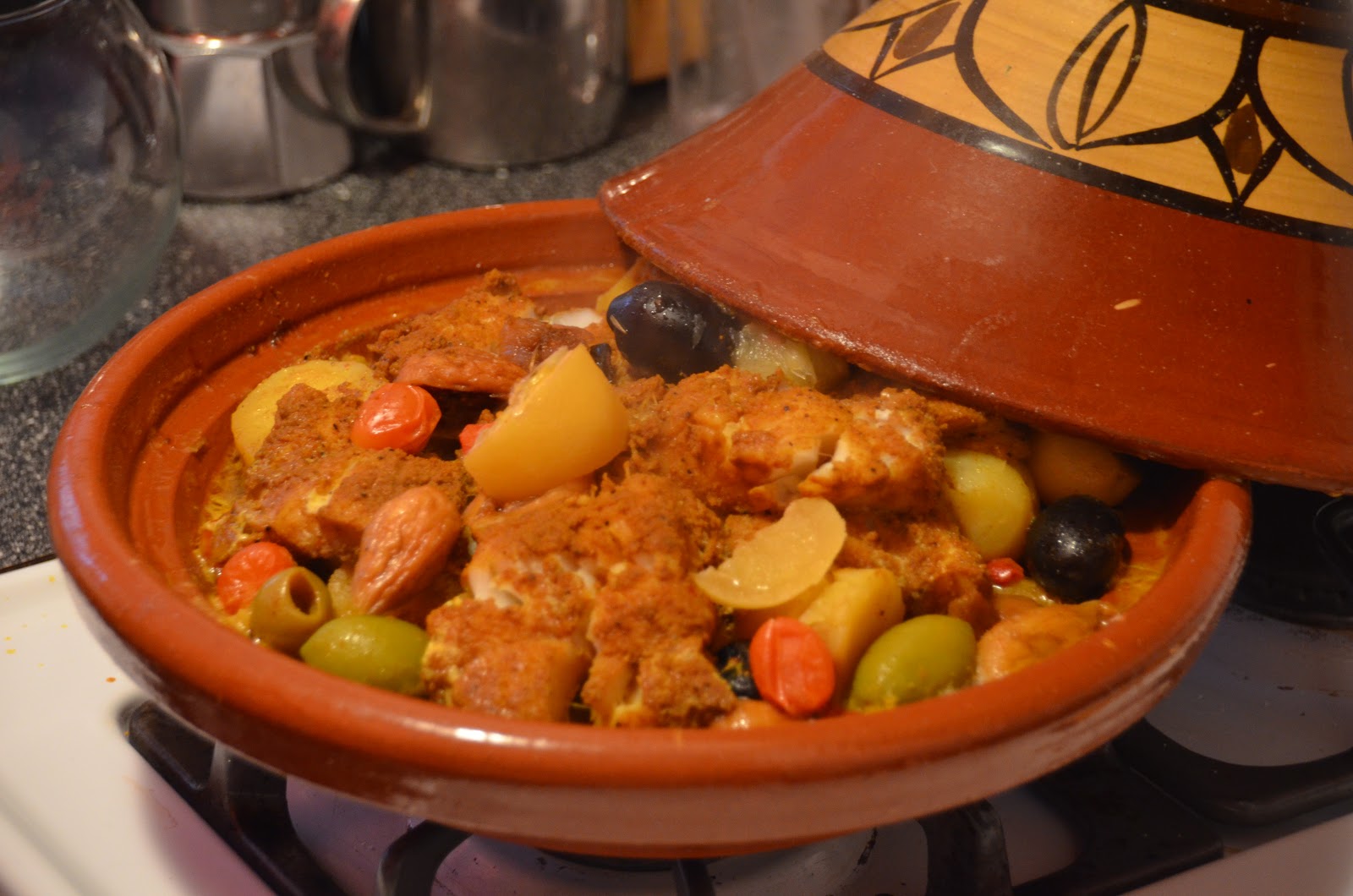 Galley Kitchen Gourmet Fish Tagine with tomatoes, potatoes, olives