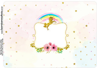 Fiesta de Unicornios: Etiquetas para Candy Bar para Imprimir Gratis. Etiquetas de Fiesta de Unicornios para imprimir gratis.