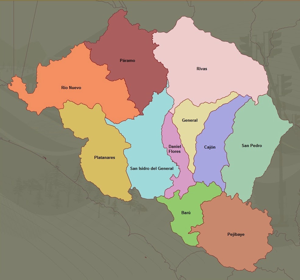 MAPAS DE Perez Zeledon. Canton N° 19 de San Jose