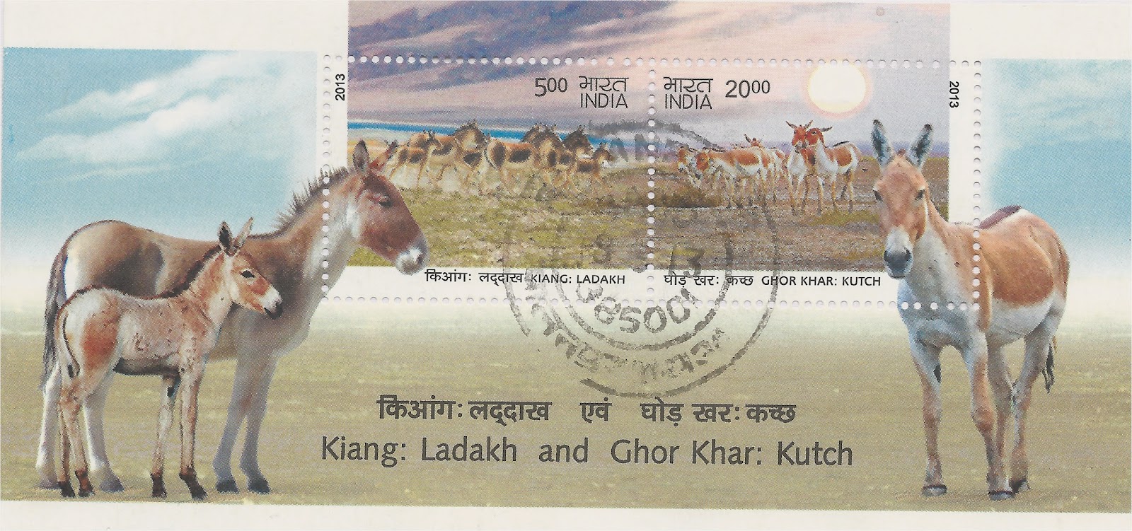 Boeuf Sauvage De L'inde En 4 Lettres Covers and stamps of the World: L'hémione ou onagre, âne sauvage d'Asie