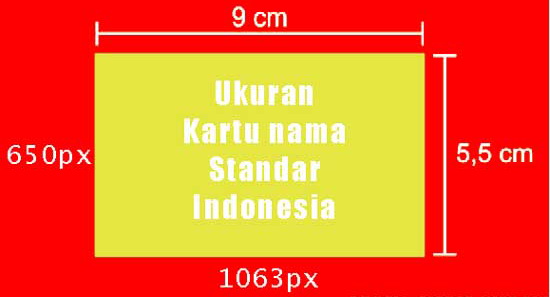 Ukuran standar id card catatan suryaone