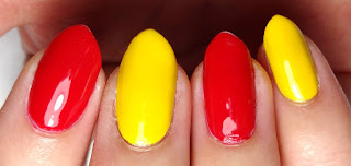 Red and Yellow Nails
