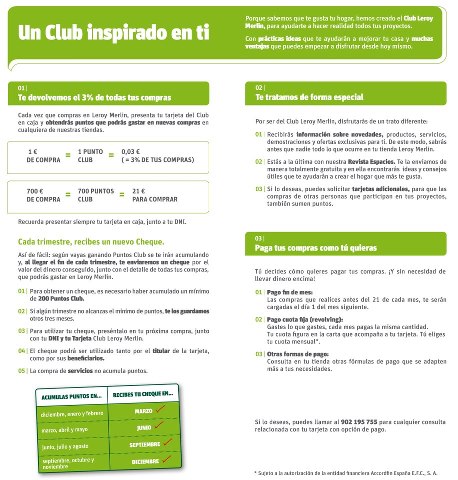 Tarjeta leroy merlin puntos