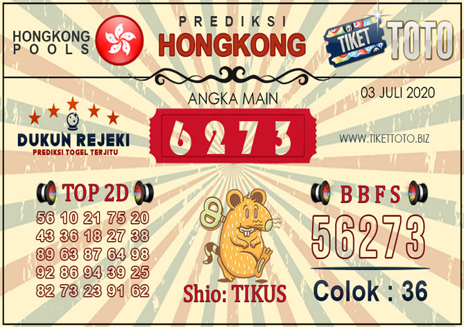 Prediksi Togel HONGKONG TIKETTOTO 03 JULI 2020