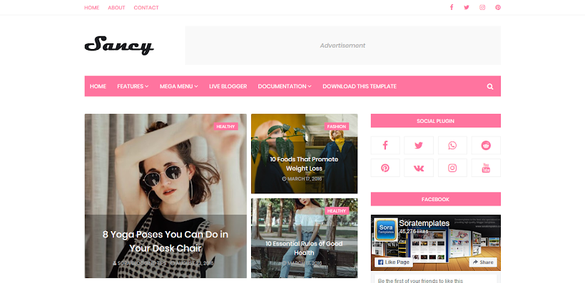 Sancy Free Blogger Template