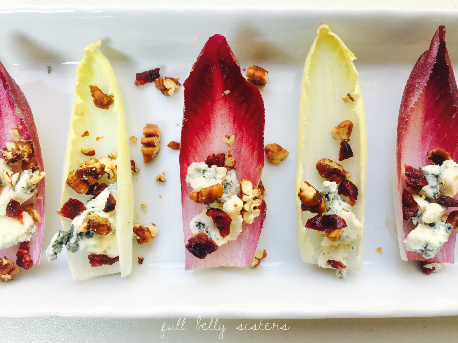 Stuffed Endive with Blue Cheese, Pecans & Cranberries CranberryWeek