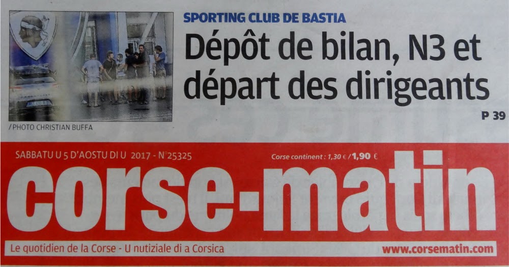 AMIS ET VISITEURS BIENVENUE * Corsematin de ce jour