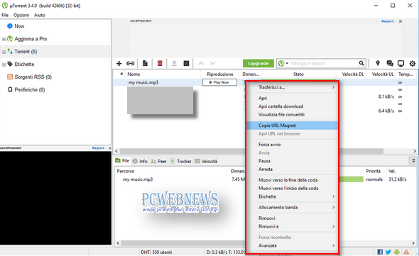 Creare e condividere file torrent