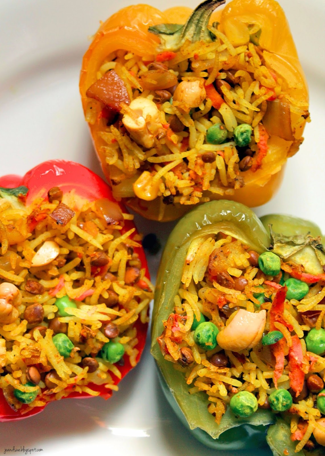 Jo and Sue Indian Inspired Stuffed Peppers